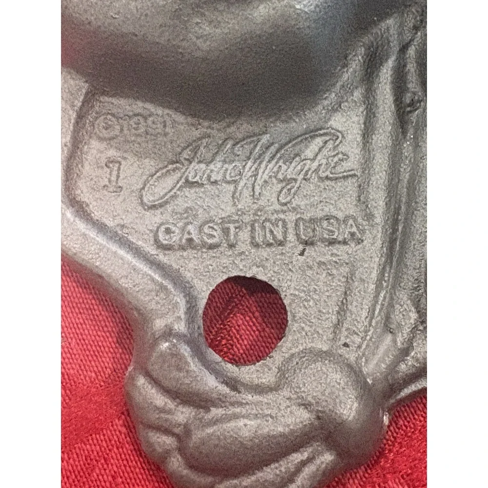 VTG John Wright Cast Iron Flower Mold Muffin Bread Baking Pan 1991 USA 13